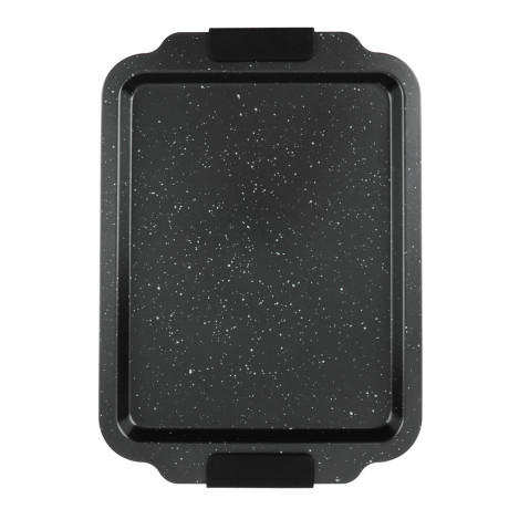 SATOSHI Лион Противень плоский 35x25x1,6см, антипригарное покрытие Мрамор, силикон.ручки