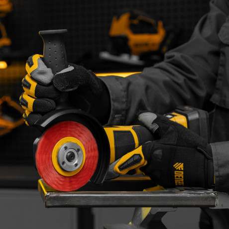 Щетка для УШМ, 100 мм, Плоская, нейлоновая щетина, посадка 22,2 мм Denzel