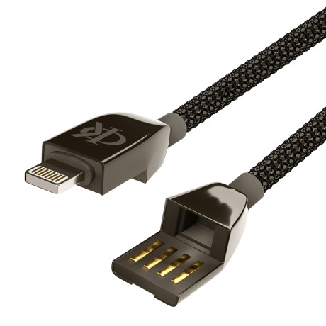 BY Ф.Киркоров Кабель для зарядки КРИСТАЛЛЫ iP, 1м, Быстрая зарядка 2.4А, 12W, черный