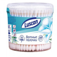 Палочки ватные Luscan стакан 200шт/уп 856488