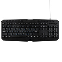 BY Клавиатура мембранная 114кл., Rainbow подсветка, синяя кириллица, кабель 165см, чёрный