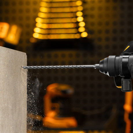 Бур по бетону, цельная крестовая пластина, 6x215 мм, SDS PLUS Denzel