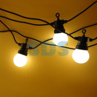 Гирлянда-нить ул. Лофт, черный каучук, 20 матовых ламп х 5 LED IP44 Neon Night 331-356