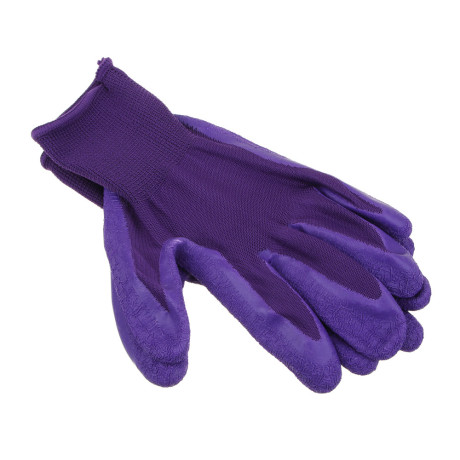 INBLOOM Перчатки с морщинистым латексным полуобливом р.10, 25см, полиэстер, 55г