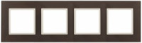 ЭРА 14 Elegance рамка СУ 4 мест.стекло, мокко+сл.к 14-5104-31 5732