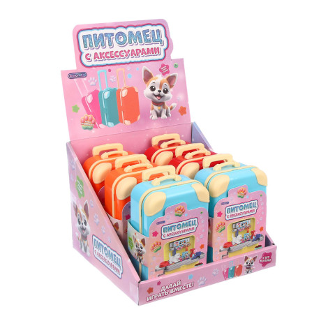 ИГРОЛЕНД Питомец с акс. в чемодане PP, ABS, 10х16х6,5 см