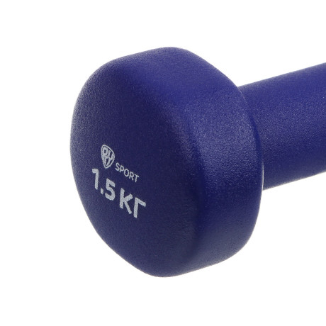 Гантель с неопреновым покрытием 1,5кг (+-100гр) тм BY SPORT, металл, неопреновое покрытие