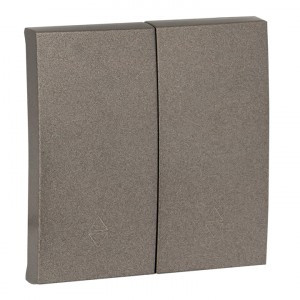 EKF Валенсия лиц. панель выкл. 2 кл. проходн. 10А графит Al/Cu (корпус PC) ESV10-L-027-60