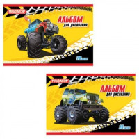 Альбом д/рисования, А4, 20 л., обложка офсет, ПИФАГОР &quot;Машинки&quot;, 104868