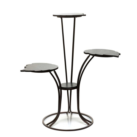 Подставка для цветов "Пирамида лист 3" Медь кованая Тверь