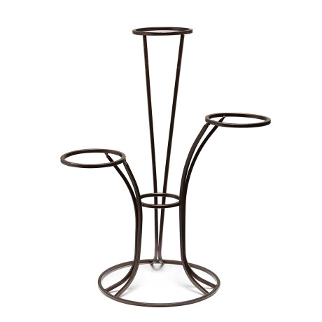 Подставка для цветов "Пирамида лист 3" Медь кованая Тверь