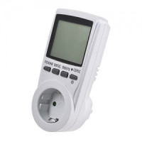 ROBITON ваттметр розетка PM-3 дисплей, подсв. 16A 3600Вт, BL1 15427