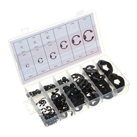 ЕРМАК Набор E-образных стопорных колец 300 предметов