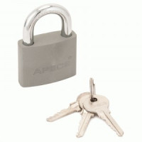 Замок навес Апекс PD-02-38 чугун, Ш38*В61мм, дуж d=6мм автомат, 3анг кл. Блистер(96,6)