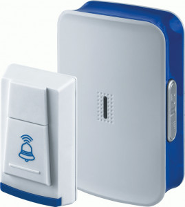 Navigator звонок беспроводной 120м, 25 мелодий, (3хR6),  синий, кнопка IP54 NDB-D-DC03-1V1-S 61273