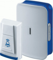 Navigator звонок беспроводной 120м, 25 мелодий, (3хR6),  синий, кнопка IP54 NDB-D-DC03-1V1-S 61273