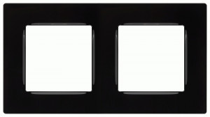 ЭРА 12 рамка СУ 2 мест. Классик, чёрный 12-5202-06