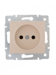 Lezard KARINA мех. роз. СУ 1 мест. 16А  керамика крем (корп. ABS) 707-0388-121