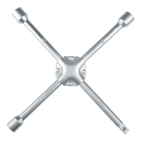 ЕРМАК Ключ баллонный крестовой, 17-19-21мм, 14", усиленный, сатин, SJ012P