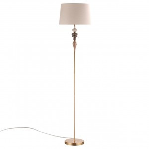 ODEON LIGHT 5040/1F CLASSIC ODL24 305 античн.бронза/беж.абажур/мет/керамика Торшер E27 1x60W HOMI 97