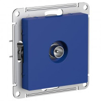 Systeme Electric AtlasDesign мех. роз. TV СУ 1 мест. аквамарин (оконечная, RG6, 1dB) ATN001191 (5!)