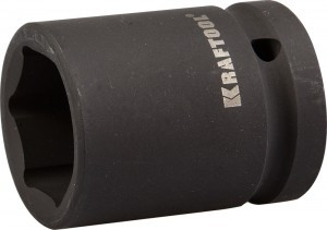 Торц головка KRAFTOOL "INDUSTRIE QUALITAT" удар (3/4"), FLANK, Cr-Mo, фосфатирован, 27мм zu27945-27