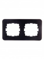 Lezard KARINA LIFE рамка 2 мест. (горизонт.) б/вст чёрн. бархат (ABS) 708-4200-147