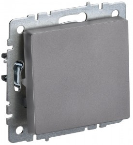 IEK BRITE мех. выкл. 1 кл. перекр. 10А ВС10-1-3-БрС сталь BR-V13-0-10-K46