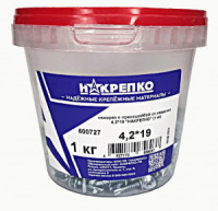 Саморез с прессшайбой со сверлом 4,2*19 (ведро 1кг, цена за ведро) НАКРЕПКО 600727