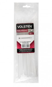 Volsten хомут 2,5х200мм нейлон, белый V02-1W-2,5х200-100 (уп. 100 шт., цена за уп.)