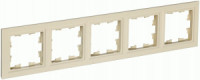 IEK BRITE Рамка СУ 5 мест. РУ-5-БрКр пластик бежевый BR-M52-K10