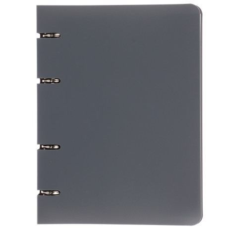 Тетрадь на кольцах А5, 80 л., клетка, обложка пластик, белый блок