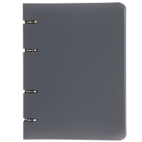 Тетрадь на кольцах А5, 80 л., клетка, обложка пластик, белый блок