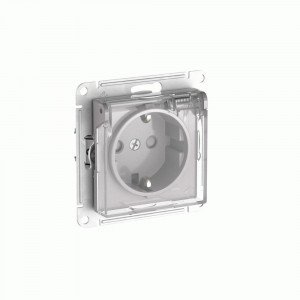 Systeme Electric ATLASDESIGN AQUA мех роз СУ 1 мест(земля)шт кр16А IP44(автокл)АЛЮМ ATN440346S (10!)