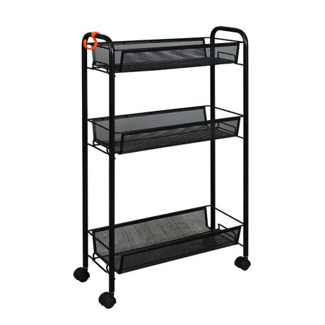 Этажерка 3-х пол. "Ладья 1К чер. Э321Ч 440*170*755 колеса