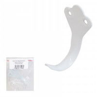 Крючок-вешалка № 2 малый белый Инд.упаковка+ШК (300) Кунгур