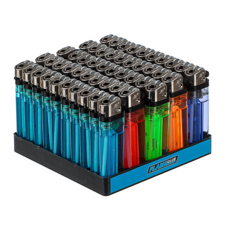Зажигалка кремниевая тм FLAMECLUB, 8x2x1cм, 5 цветов, серия М-01, арт. 40040