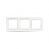 Smartbuy Нептун Рамка 3-местная пластик белая  (SBE-05w-Plastic-FR-3)