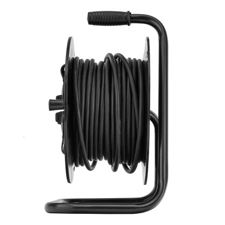 Удлинитель силовой на кабельной катушке, ПВС, 25 м, 4 розетки с крышкой, IP44, 16А, УХз16, Сибртех