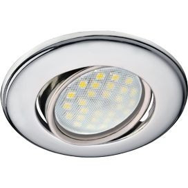 Ecola DH03 MR16 GU5.3 св-к поворот.выпукл.  Хром 25x88 FC1601EFS (10!)