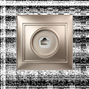 Smartbuy Венера роз. СУ компьютерная RJ-45 1-местная шампань  (SBE-01c-S1-RJ)