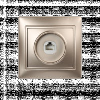 Smartbuy Венера роз. СУ компьютерная RJ-45 1-местная шампань  (SBE-01c-S1-RJ)