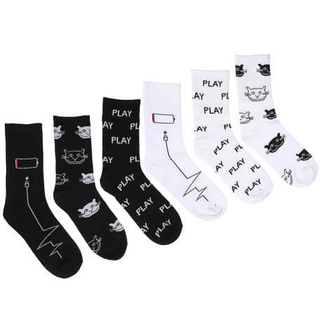 GALANTE Носки универсальные, р.25-27, 85% хлопок, 10% полиэстер, 5% спандекс, разноцветные, НВ22-24