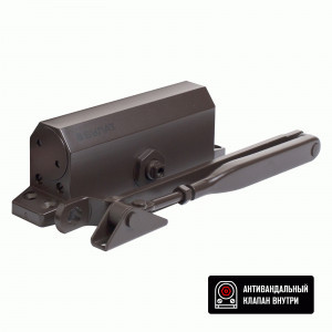 Доводчик дверной БУЛАТ ARCTIC ДД 502/4 A-С (60-120 кг) коричневый, морозостойкий (10)