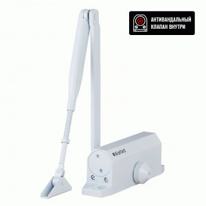 Доводчик дверной БУЛАТ ARCTIC ДД 502/4 A-W (60-120 кг) белый, морозостойкий (10)