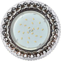 Ecola GX53 H4 LD7009 св-к Круг &quot;Кристалл&quot; подсветка 4K Черный/Хром 40x125 FK53CCEFB (10!)