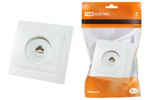 TDM Таймыр роз. компьют. СУ 1 мест. бел. (керам. осн. RJ45) (10!) SQ1814-0021