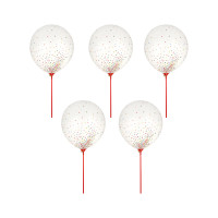 Капитан Весельчак Шары воздушные с наполнителем 12&quot;, набор 5 шар.+ 5 труб.+ 5 держ. пластик