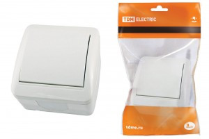 TDM Селигер выкл. ОУ 1 кл. 10А IP44 бел. (10!) SQ1818-0001