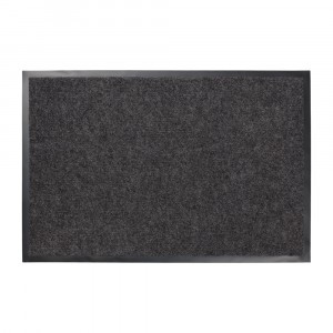 Коврик придверный вл/впит Ребристый 60*90см,серый,h ворса=0,5см,п/э,подложка ПВХ,TRIP,24195/VORTEX